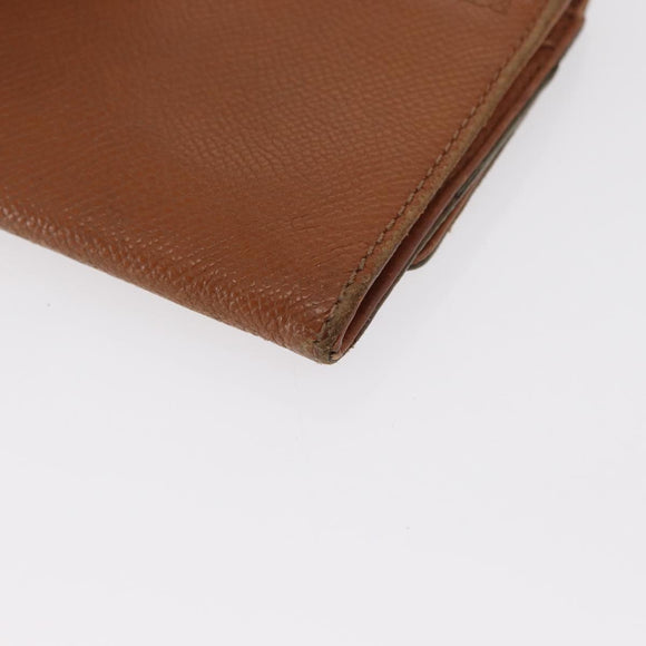 CHANEL Wallet Caviar Skin Brown Gold CC Auth bs32906