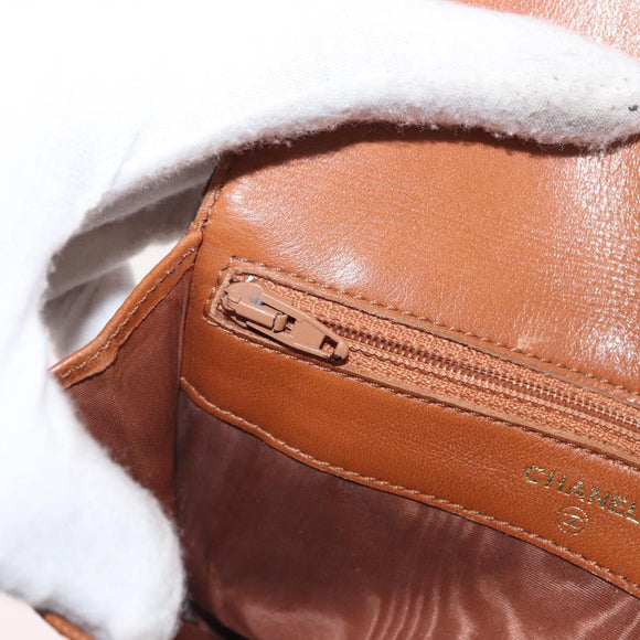 CHANEL Wallet Caviar Skin Brown Gold CC Auth bs32906