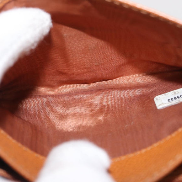 CHANEL Wallet Caviar Skin Brown Gold CC Auth bs32906