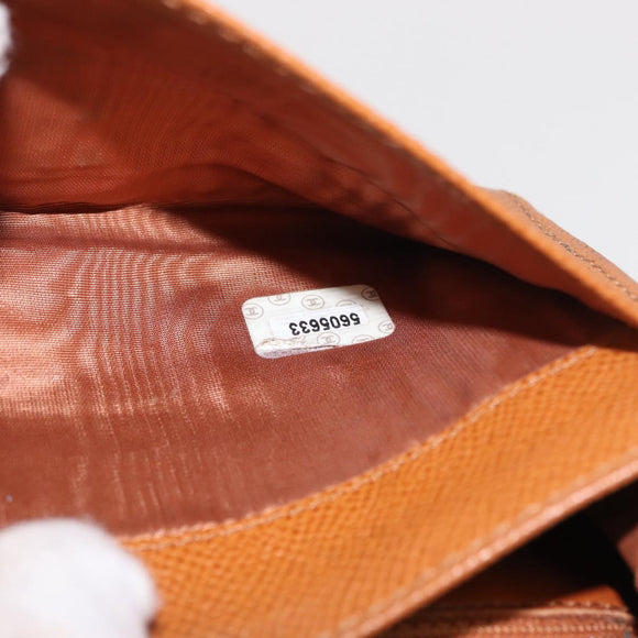 CHANEL Wallet Caviar Skin Brown Gold CC Auth bs32906