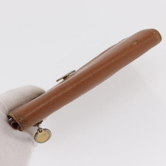 CHANEL Wallet Caviar Skin Brown Gold CC Auth bs32906