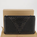 Christian Louboutin Chain Shoulder Bag Leather Black Silver Auth bs32908-12