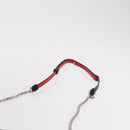 Christian Louboutin Chain Shoulder Bag Leather Black Silver Auth bs32908-8