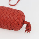 BOTTEGA VENETA INTRECCIATO Pouch Leather Red Auth bs32909-10