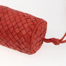 BOTTEGA VENETA INTRECCIATO Pouch Leather Red Auth bs32909-12