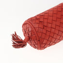 BOTTEGA VENETA INTRECCIATO Pouch Leather Red Auth bs32909-13