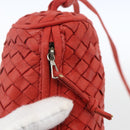 BOTTEGA VENETA INTRECCIATO Pouch Leather Red Auth bs32909-14