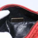 BOTTEGA VENETA INTRECCIATO Pouch Leather Red Auth bs32909-15