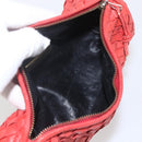 BOTTEGA VENETA INTRECCIATO Pouch Leather Red Auth bs32909-16