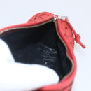 BOTTEGA VENETA INTRECCIATO Pouch Leather Red Auth bs32909-17