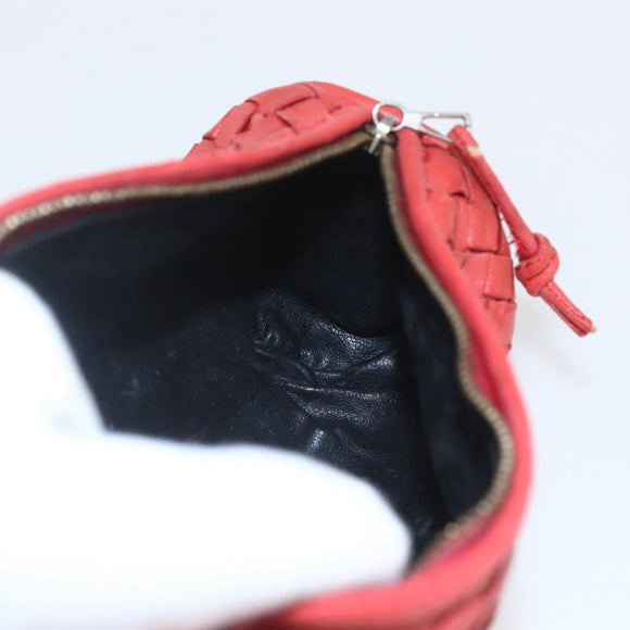 BOTTEGA VENETA INTRECCIATO Pouch Leather Red Auth bs32909