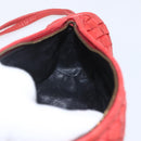 BOTTEGA VENETA INTRECCIATO Pouch Leather Red Auth bs32909-18