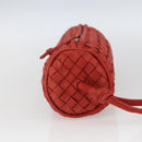 BOTTEGA VENETA INTRECCIATO Pouch Leather Red Auth bs32909-4