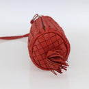BOTTEGA VENETA INTRECCIATO Pouch Leather Red Auth bs32909-5