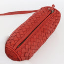 BOTTEGA VENETA INTRECCIATO Pouch Leather Red Auth bs32909-6