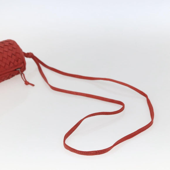 BOTTEGA VENETA INTRECCIATO Pouch Leather Red Auth bs32909