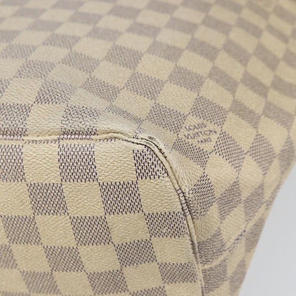 LOUIS VUITTON Damier Azur Neverfull MM Tote Bag N41605 LV Auth bs32916