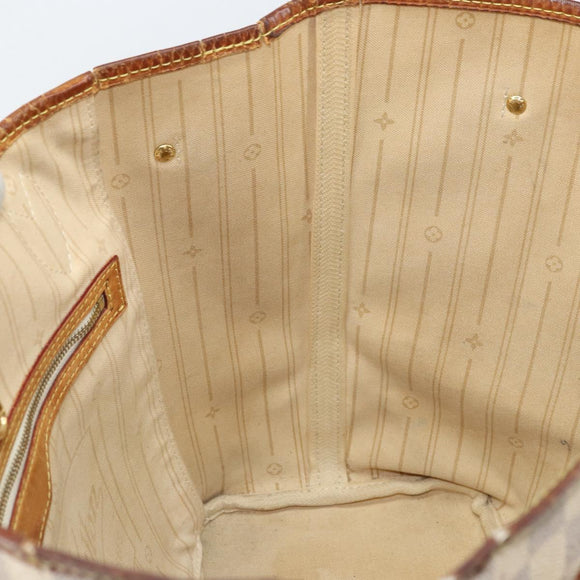 LOUIS VUITTON Damier Azur Neverfull MM Tote Bag N41605 LV Auth bs32916