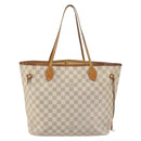 LOUIS VUITTON Damier Azur Neverfull MM Tote Bag N41605 LV Auth bs32916-2