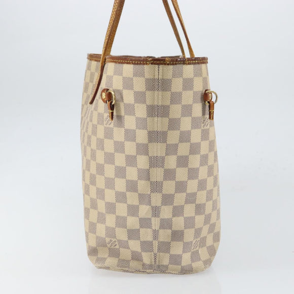 LOUIS VUITTON Damier Azur Neverfull MM Tote Bag N41605 LV Auth bs32916