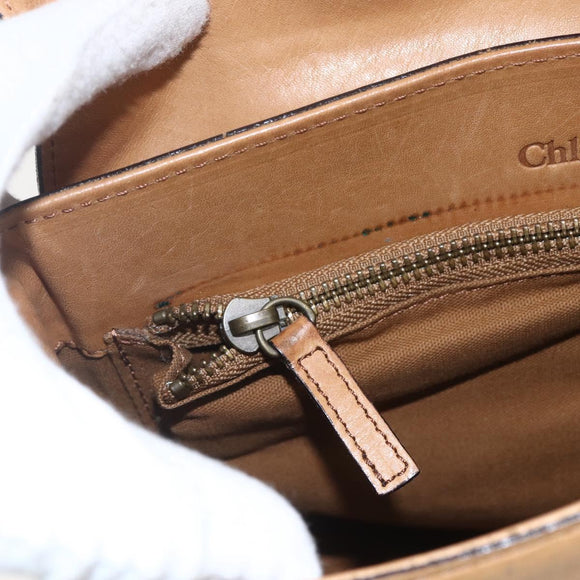 Chloe Shoulder Bag Leather Beige Auth bs32925