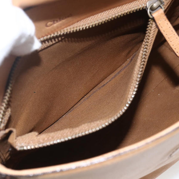 Chloe Shoulder Bag Leather Beige Auth bs32925