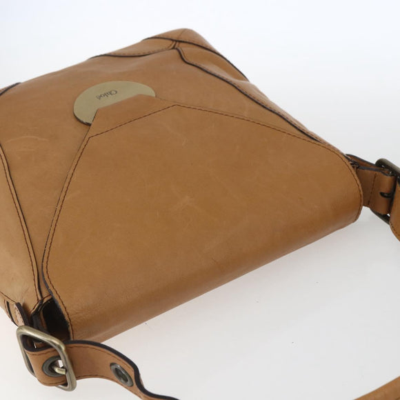 Chloe Shoulder Bag Leather Beige Auth bs32925
