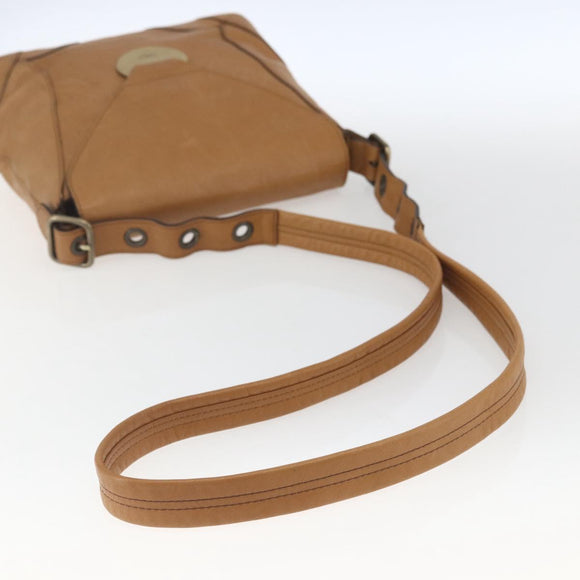 Chloe Shoulder Bag Leather Beige Auth bs32925