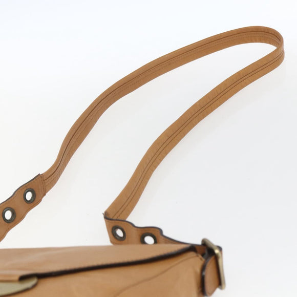 Chloe Shoulder Bag Leather Beige Auth bs32925