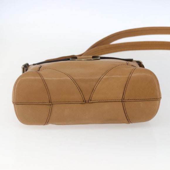 Chloe Shoulder Bag Leather Beige Auth bs32925