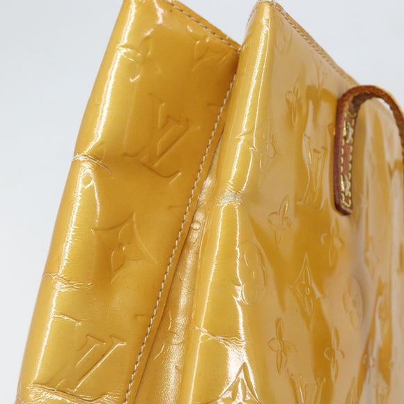 LOUIS VUITTON Monogram Vernis Reade MM Hand Bag Beige M91141 LV Auth bs32935