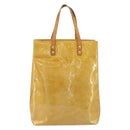 LOUIS VUITTON Monogram Vernis Reade MM Hand Bag Beige M91141 LV Auth bs32935-2