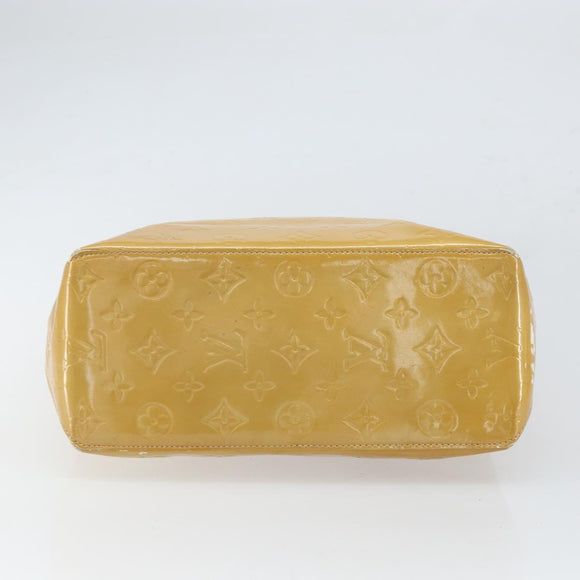 LOUIS VUITTON Monogram Vernis Reade MM Hand Bag Beige M91141 LV Auth bs32935