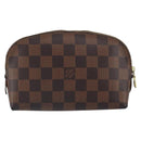 LOUIS VUITTON Damier Ebene Pochette Cosmetic PM Pouch N47516 LV Auth bs32938-2