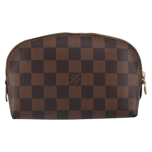 LOUIS VUITTON Damier Ebene Pochette Cosmetic PM Pouch N47516 LV Auth bs32938