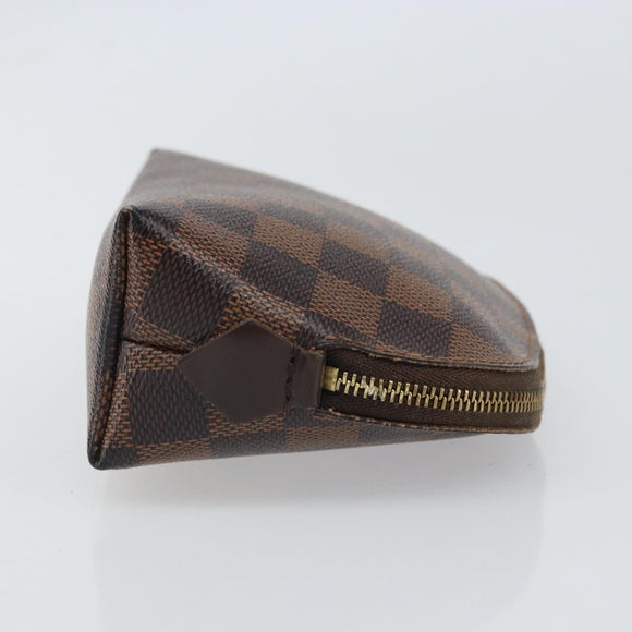 LOUIS VUITTON Damier Ebene Pochette Cosmetic PM Pouch N47516 LV Auth bs32938