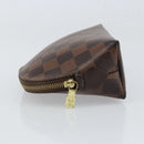LOUIS VUITTON Damier Ebene Pochette Cosmetic PM Pouch N47516 LV Auth bs32938-4
