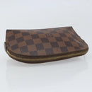 LOUIS VUITTON Damier Ebene Pochette Cosmetic PM Pouch N47516 LV Auth bs32938-5