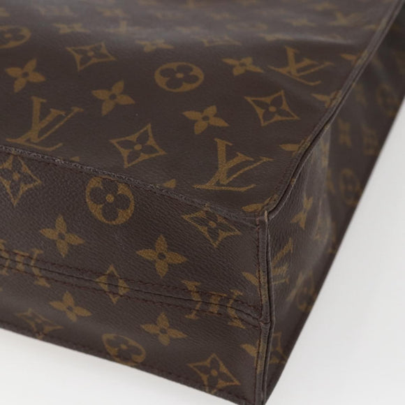 LOUIS VUITTON Monogram Sac Plat Hand Bag M51140 LV Auth bs32940
