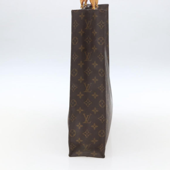 LOUIS VUITTON Monogram Sac Plat Hand Bag M51140 LV Auth bs32940