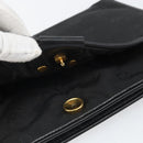 Christian Dior Pouch Nylon Leather Black Gold Auth bs32945-8