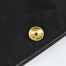 Christian Dior Pouch Nylon Leather Black Gold Auth bs32945-18