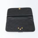 Christian Dior Pouch Nylon Leather Black Gold Auth bs32945-9