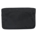 Christian Dior Pouch Nylon Leather Black Gold Auth bs32945-2