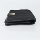Christian Dior Pouch Nylon Leather Black Gold Auth bs32945-3