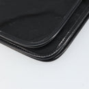 Christian Dior Pouch Nylon Leather Black Gold Auth bs32945-14