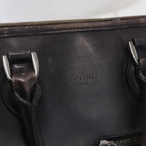 Berluti Hand Bag Leather Navy Auth bs32949