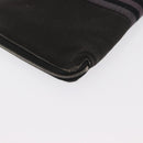 HERMES Perth GM Long Wallet Canvas Black Auth bs32950-15