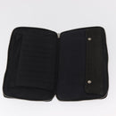 HERMES Perth GM Long Wallet Canvas Black Auth bs32950-9