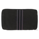 HERMES Perth GM Long Wallet Canvas Black Auth bs32950-2